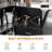 L-Shaped Bar Table with Built-In Power Outlets, Storage Drawer, Removable Steamware Racks, and Fluted Panel Design – Perfect for Home Pub, Office, or Store, 51.1"W x 39.3"D x 44.0"H