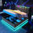 Gray Linen King Size Upholstered Bed With 360 Led, Hydraulic Storage, Type-C Bed, Surround Type-C, Cover-179755694-179755685