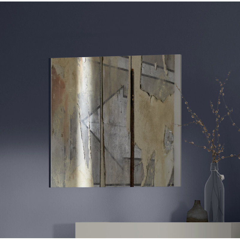 Wood Flat Wall Mirror