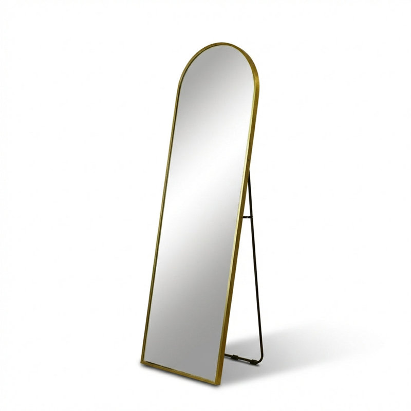 145x45cm LED Arch Mirror, Gold