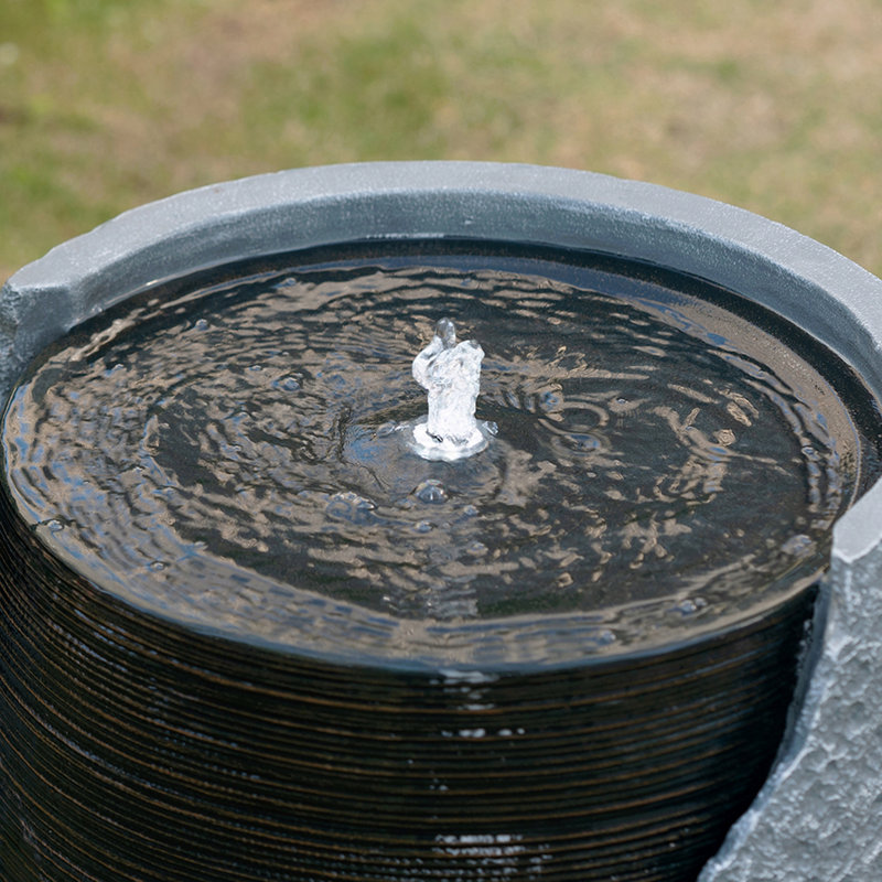 Fountain with Lights, 17.9" H x 19.7" W x 19.7" D
