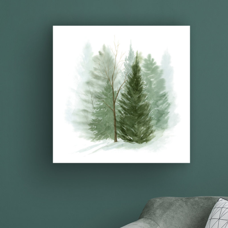 «Walk in the Woods I» par Grace Popp - peinture sur toile tendue, H 18 po x l 18 po x P 2 po