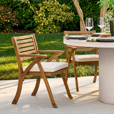 Chaise de patio avec coussin Brizio