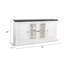 Meuble télé Ivvy, tablettes, moulure en bois brun blanc, 81 po
