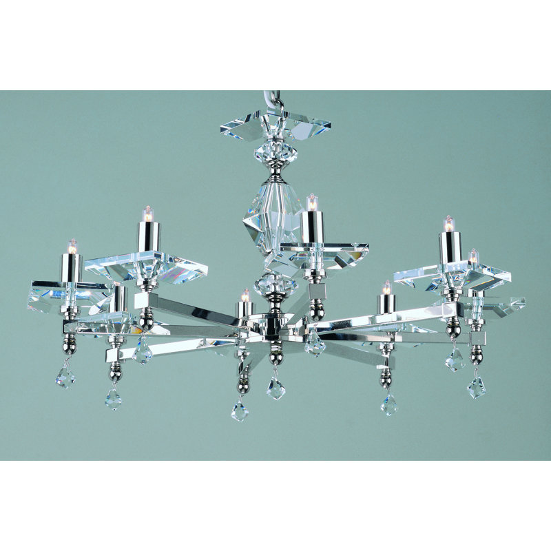 Haymarket 8 - Light Geometric Chandelier, Gold