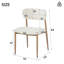 Boucle Upholstered Metal Side Chair in Beige-374567470