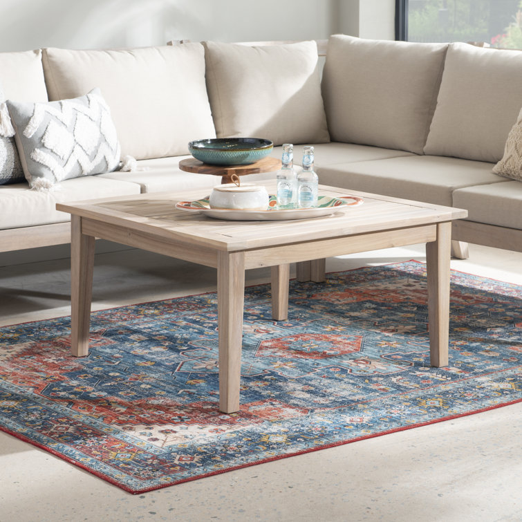 Amina Solid Wood Square Coffee Table