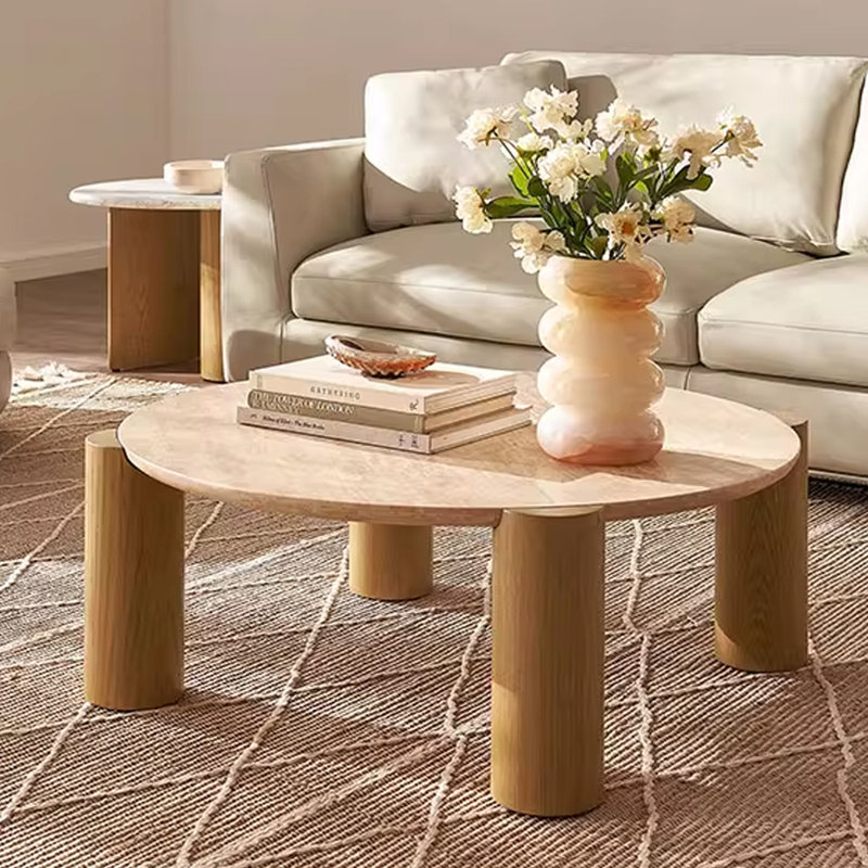 Table basse Wabi-sabi, H 13,77 po x L 35,43 po x l 35,43 po