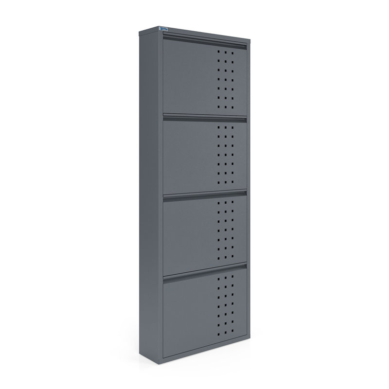 Armoire de rangement pour huit paires de chaussures, Anthracite