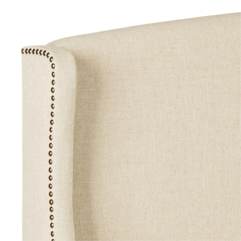 Hattiesburg Upholstered Headboard, Twin, Linen Hemp