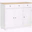 Buffet avec tablettes et rangement réglables, blanc