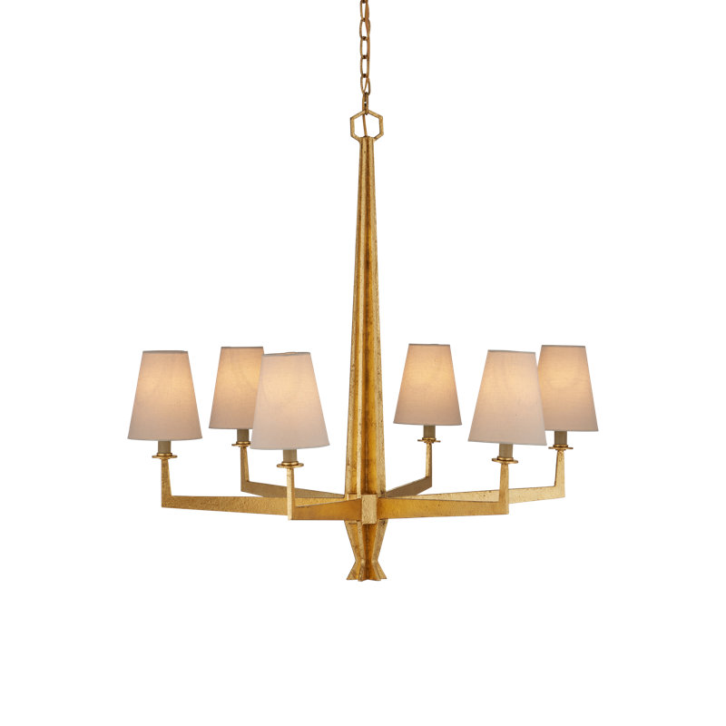 Goldfinch 6 - Light Wrought Iron Chandelier