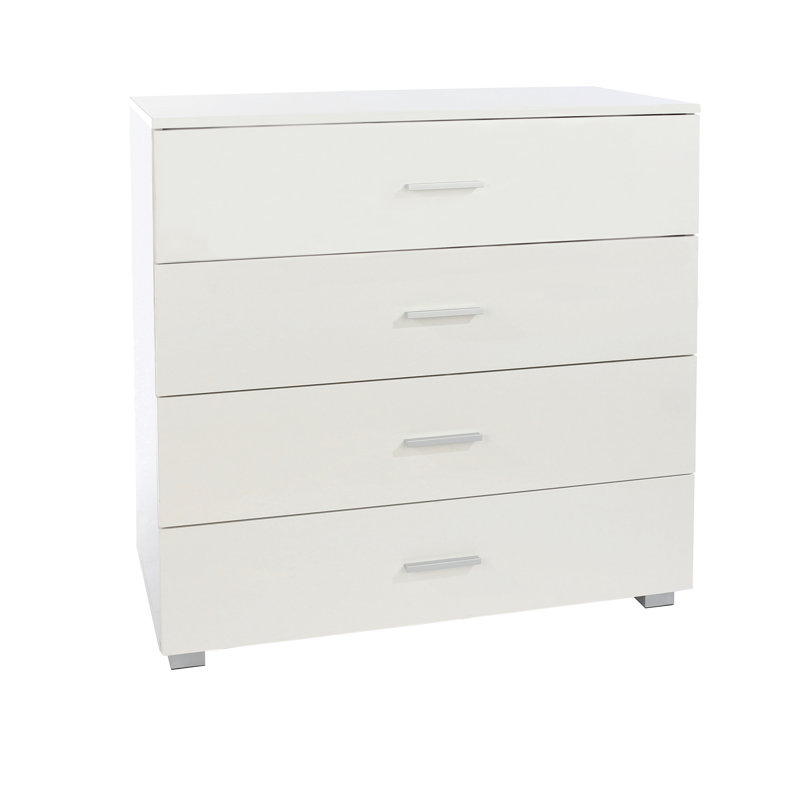 Kowtko White gloss 4 Drawer Chest
