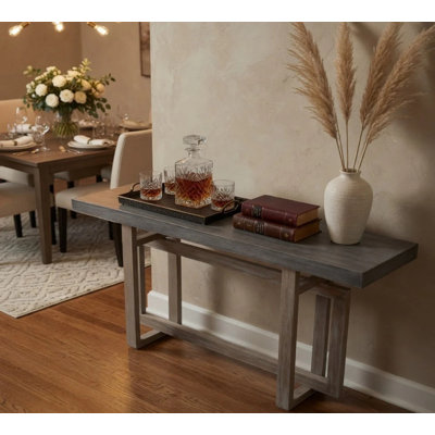  Console 59 po Artisan, gris mat vieilli