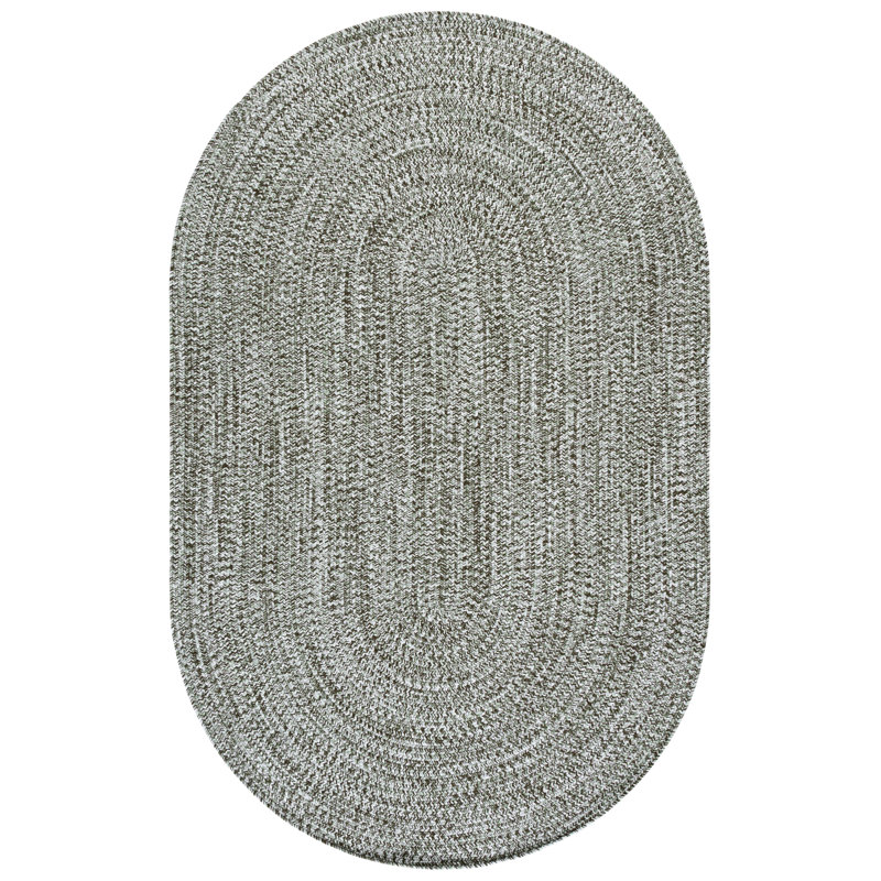 Braided 260 Hand Woven Performance Machine Washable No Pattern Rug, Oval 5' x 8'