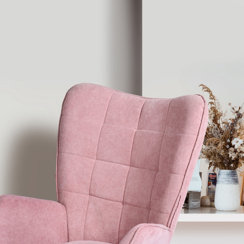 Garmon Upholstered Armchair, Pink