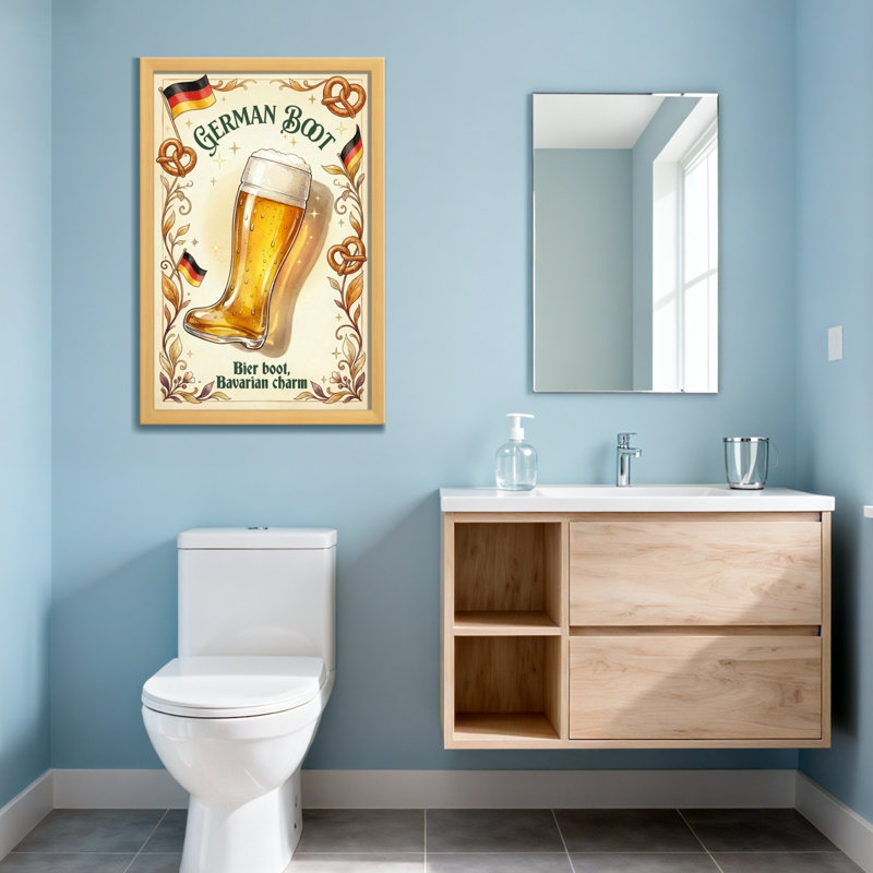 Bouteille de nourriture allemande, H 24 po x l 16 po, Toile tendue, Ne s’applique pas