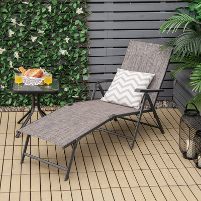 Kemyra Outdoor Metal Chaise Lounge