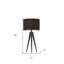 Lampe de table noire 28 po Napavine