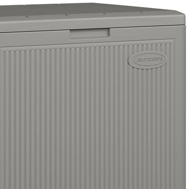 Suncast 22 Gallons Gallon Water Resistant Resin Deck Box in Dove Gray