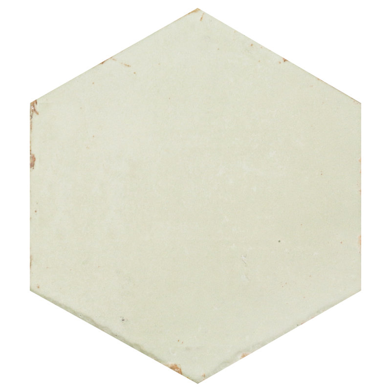 Carreau de porcelaine géométrique hexagonal 6 po x 6 po, Menthe