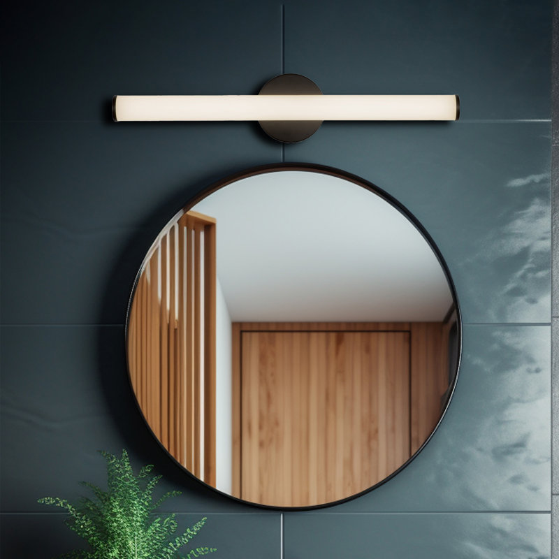 Tectra 24-in Black dimmable LED Wall/Vanity Light, Matte Black