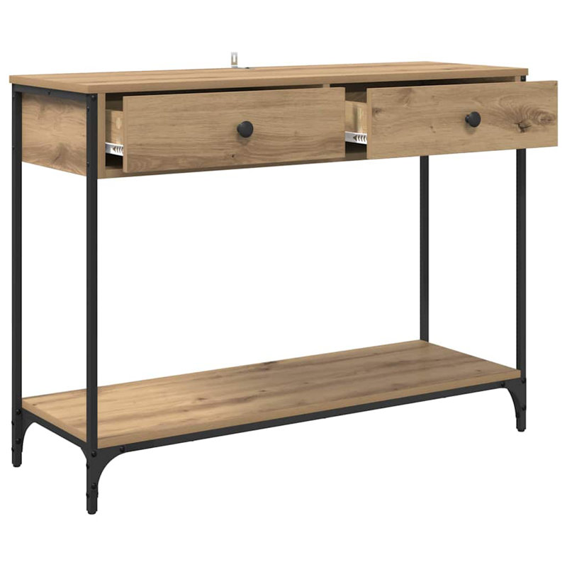 Console Table, 75cm H x 100cm W x 34.5cm D, Artisan Oak