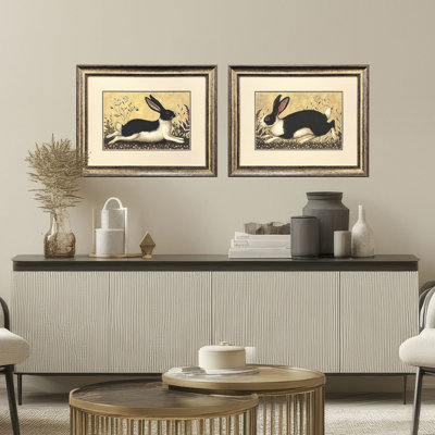 Folk Art Rabbit Framed Art