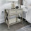 Commode d'appoint en miroir à 1 tiroir Theisen Steel