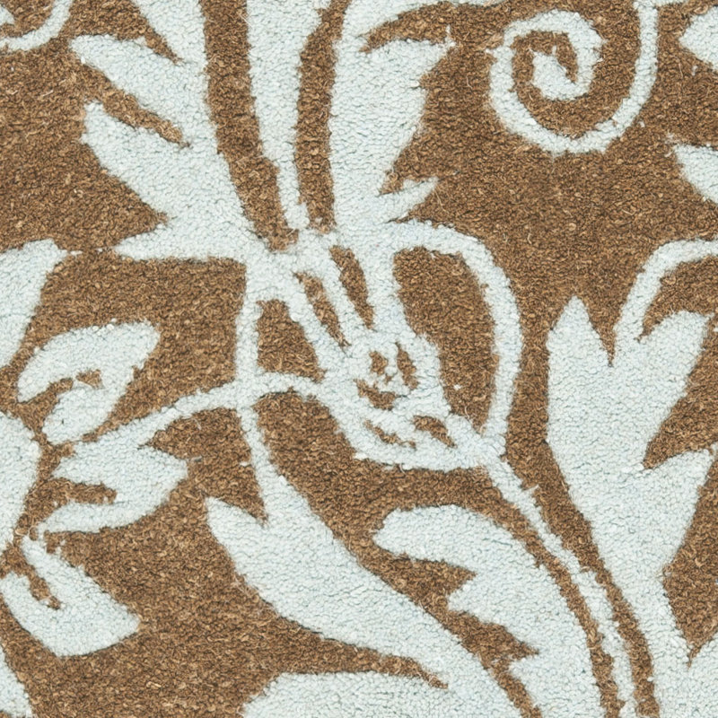 Cola Hand Tufted Wool And Viscose Floral Rug, Rectangle 2' x 3'