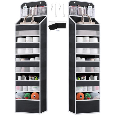 Oprisa Fabric Wall Organizer with Shelf Hanging Storage Door