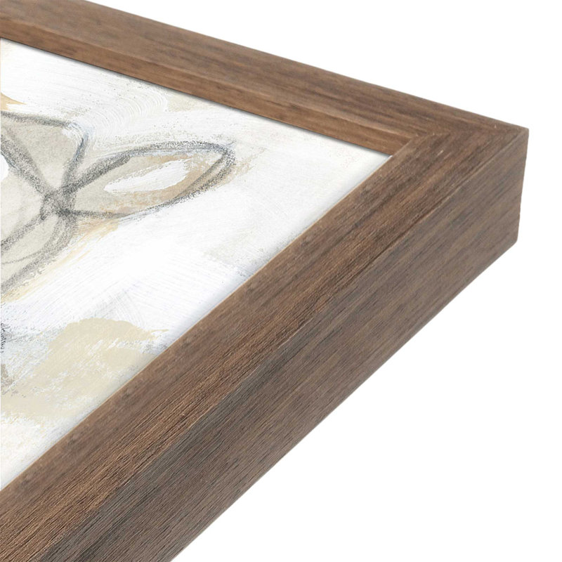 «Bouquet Sketch Impression I» par June Erica Vess, reproduction d'art, Impression sur cadre ouvert sans papier mat, Brun