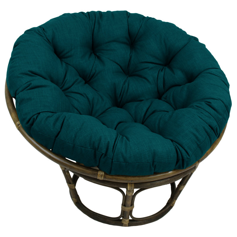Outdoor 6'' Papasan Seat Cushion, Sea Blue, 48" W x 48" D