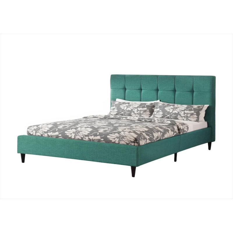  Structure de lit tapissier Madison Turquoise
