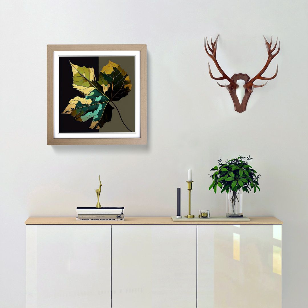 Ivy Leaf Pop - Single Picture Frame Print on Wood