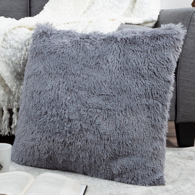 Faux Fur Throw Pillow