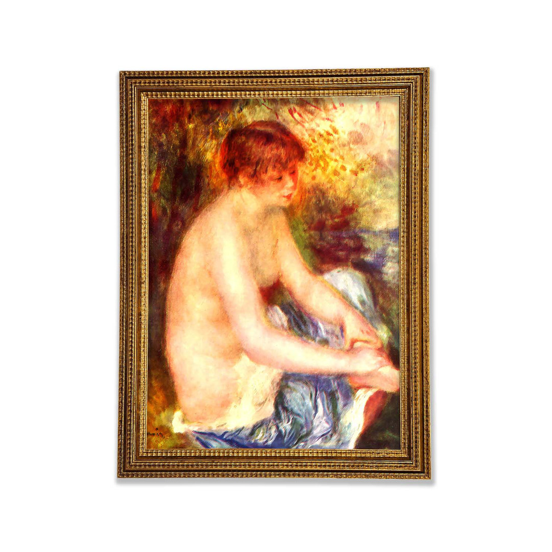 Gerahmtes Leinwandbild Nude In Blue von Renoir