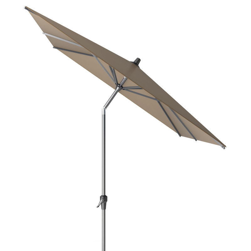 300 cm W X 200 cm D Rectangular Tilt Market Parasol with Crank Lift, Brown
