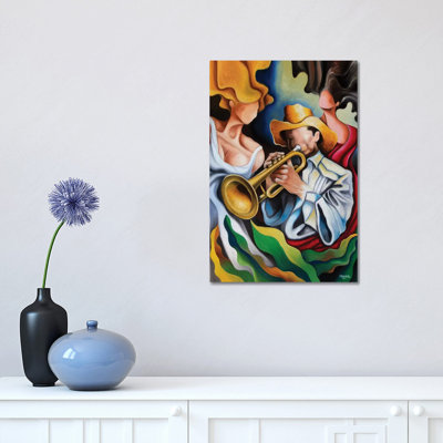 " The Trumpet's Muses " by Dixie Miguez Painting Print