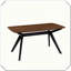 Table de salle à manger en noyer robuste, durable et élégante