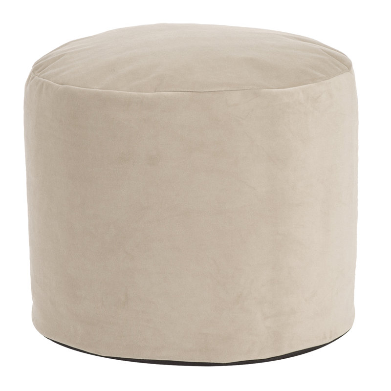 Upholstered Pouf, Sand