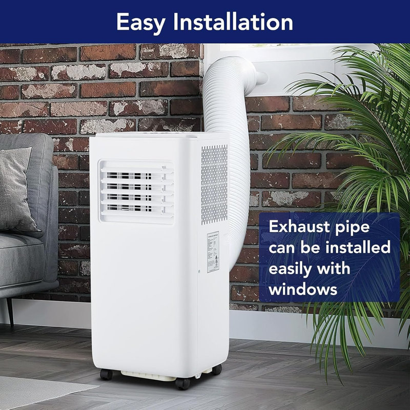 Portable Air Conditioner 10,000 BTU Powerful Cooling up to 450 Sq.Ft, 3 in-1 AC Unit with Dehumidifier & Fan Mode - Efficient Energy Saving, Ultra-Quiet, Remote Control For Home, Office, School