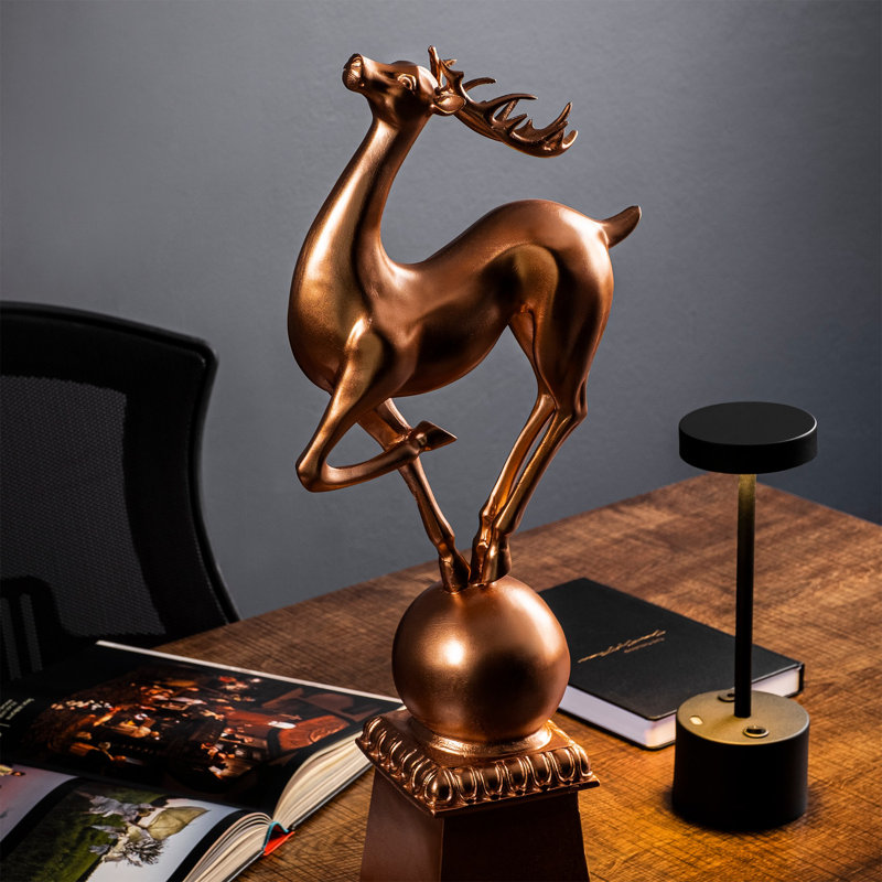 Elegant Decorative Object, Bronze Color, 5.9 x 22.4 x 8.3 inches | 100% Polyester | Perfect for Home Decor, Modern Aesthetic, Adds a Touch of Sophistication to Any Space, Lightweight and Stylish Design