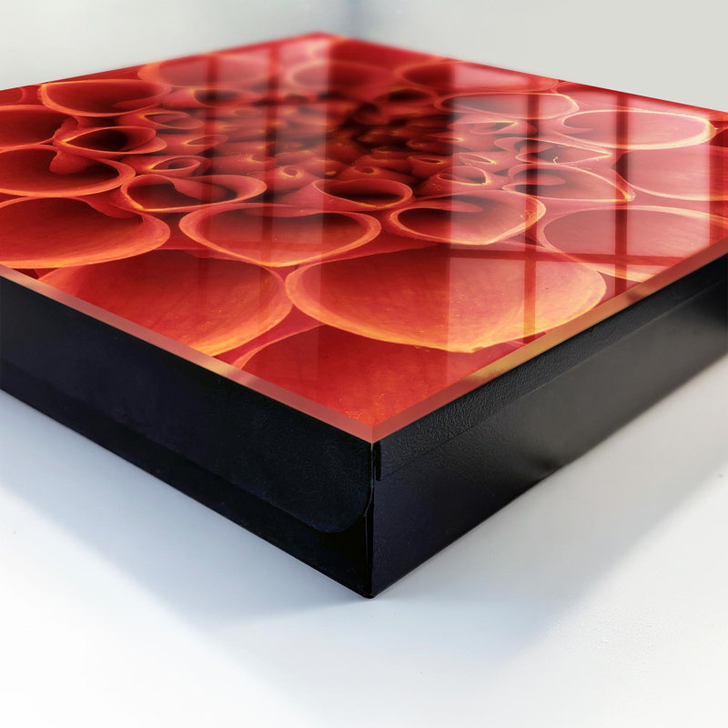 Key cabinet for wall, Opens to the left, 30x30x5, Black, The red depth of floral patterns, 