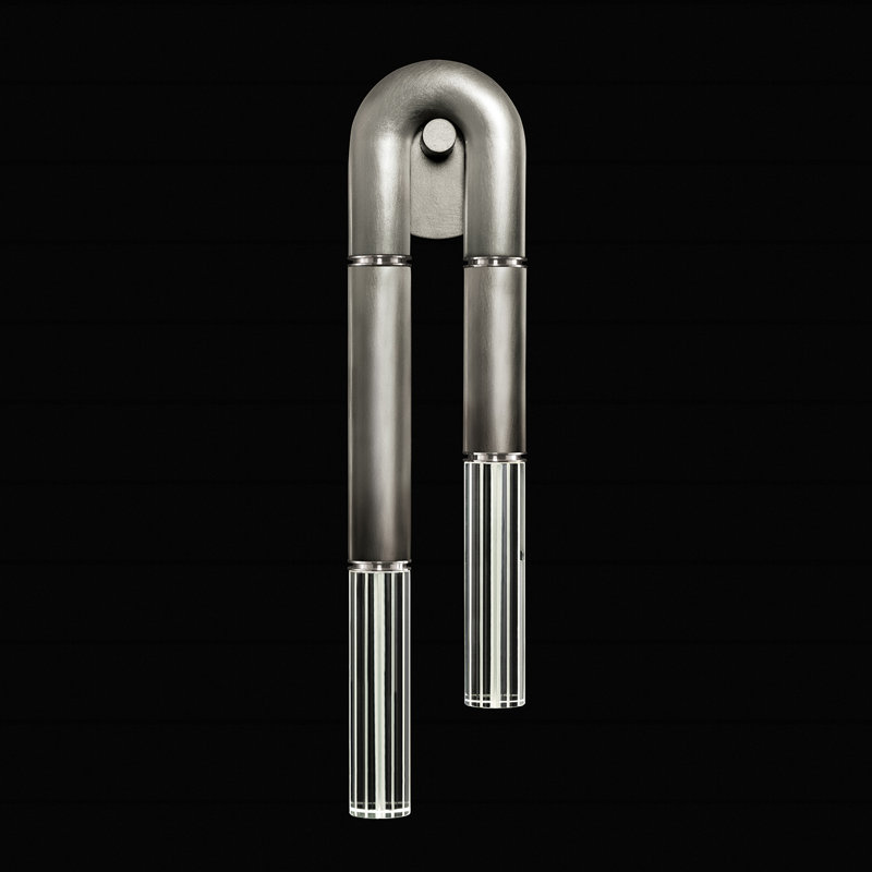 Antonia LED Flush Mounted Sconce, Ombre Silver/Nickel