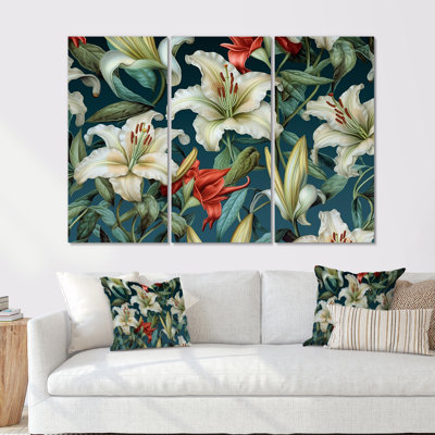 Soft Colors Lilies Collage I - Lily Wall Art Set