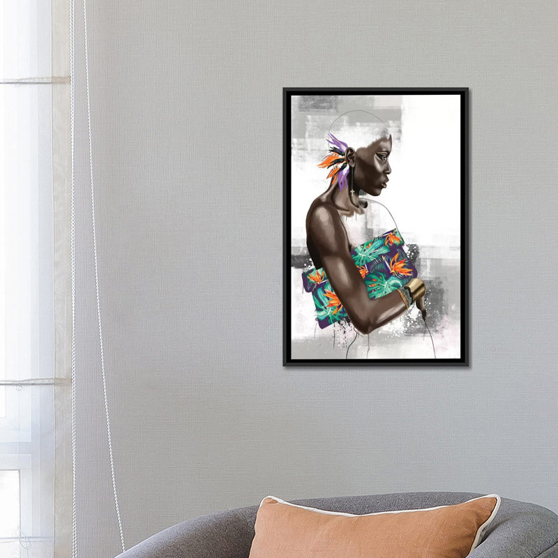 «Paradise Bound» par Sana Jamlaney, impression sur toile tendue, H 26 po x l 18 po x P 1,5 po, Toile avec cadre noir