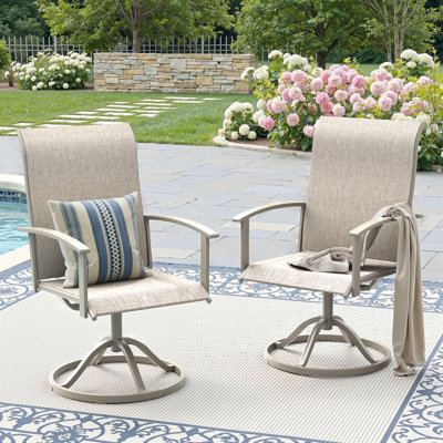 Outdoor 360° Swivel Textliene Dining Chair