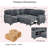 Pull-Out Queen Bed, Hidden 39"x23" Storage, USB-C + Cup Holders, Corduroy Wrap, 400 lb/Seat, Left/Right Bed Swap, 4-Carton Delivery-393867884