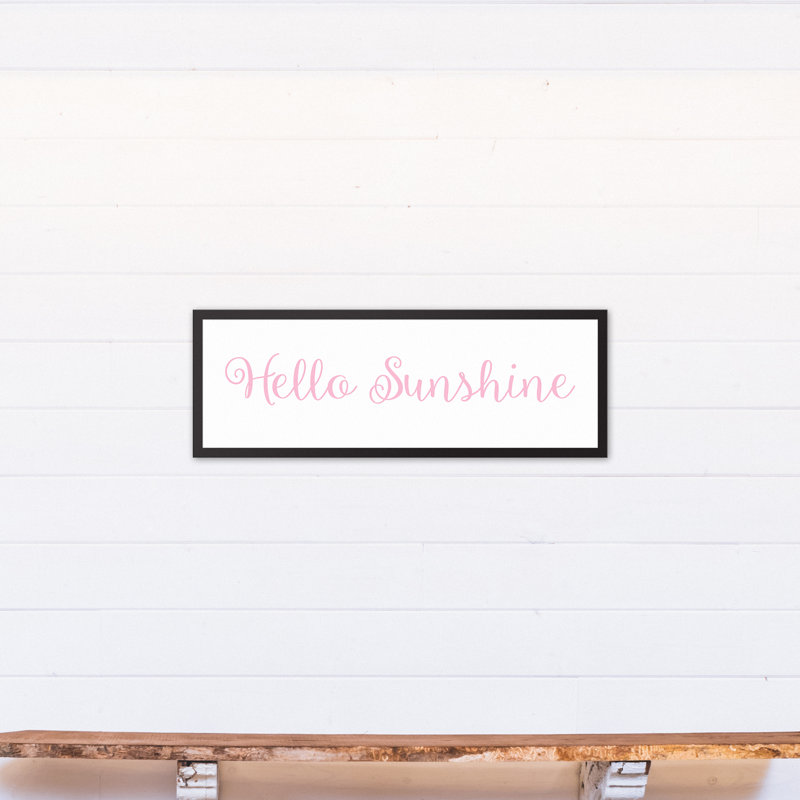 Décoration murale Bruning Hello Sunshine Kids, Rose, Toile tendue, H 12 po x l 36 po x P 1,25 po
